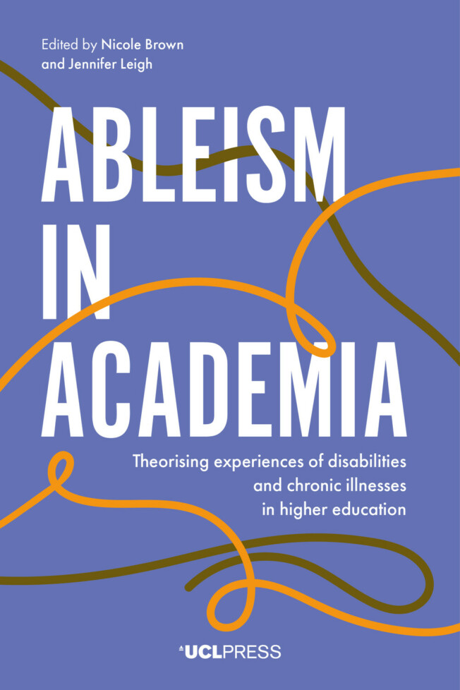 Book cover for Ableism in Academia