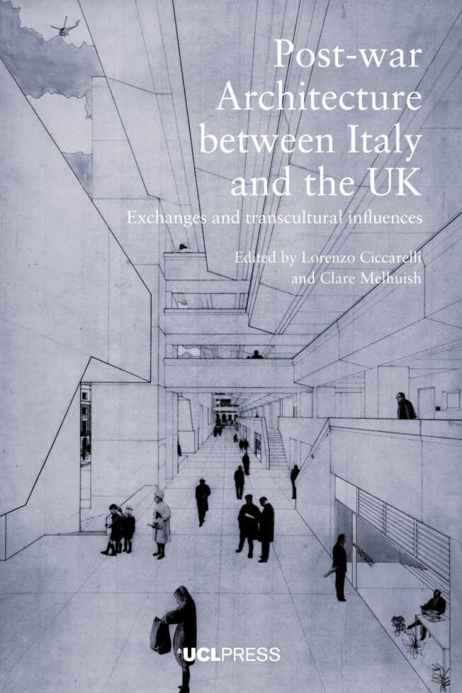 Book cover for Post-war Architecture between Italy and the UK
