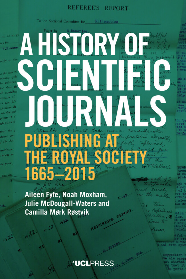 Book cover for A History of Scientific Journals