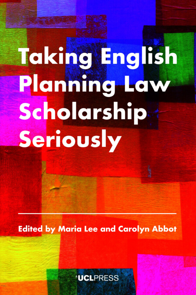 Book cover for Taking English Planning Law Scholarship Seriously