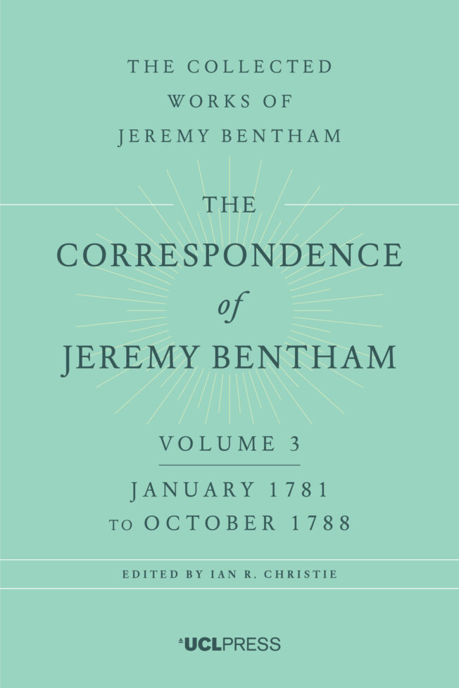 Book cover for The Correspondence of Jeremy Bentham, Volume 3