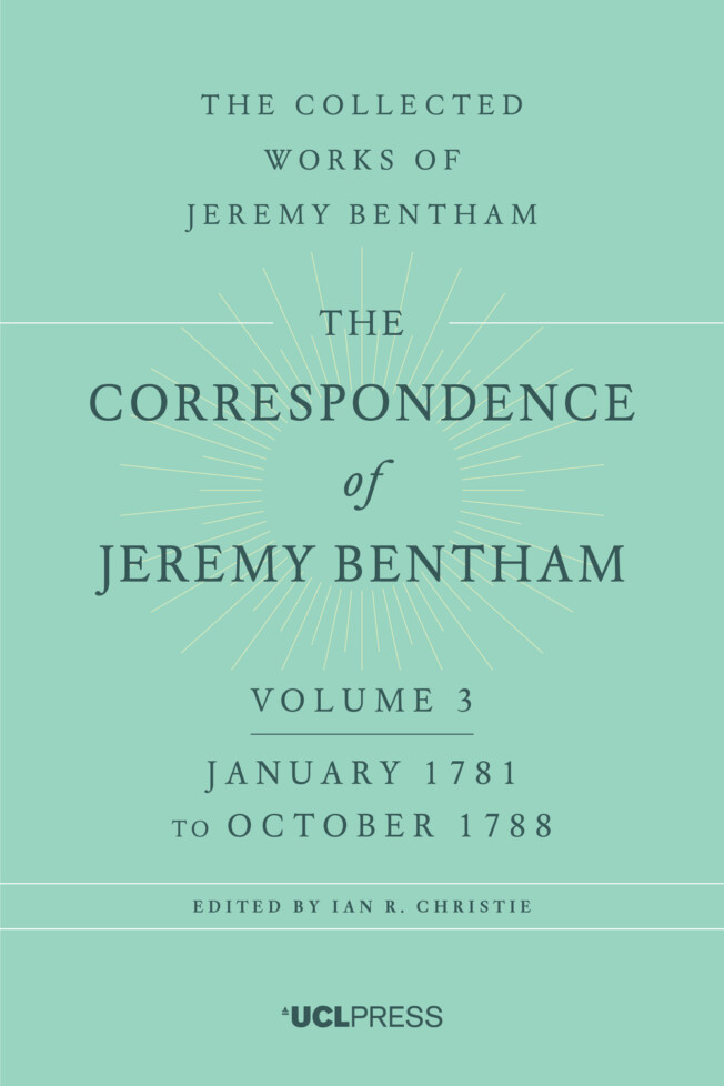 Book cover for The Correspondence of Jeremy Bentham, Volume 3