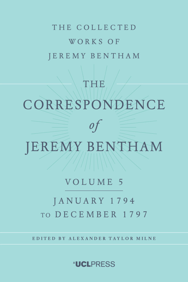 Book cover for The Correspondence of Jeremy Bentham, Volume 5