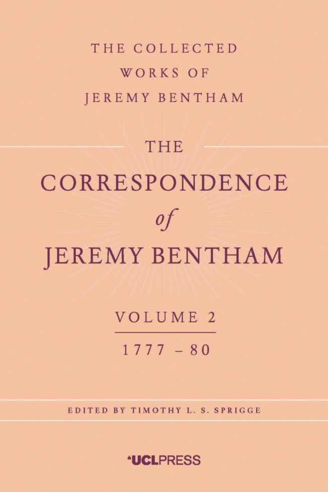 Book cover for The Correspondence of Jeremy Bentham, Volume 2