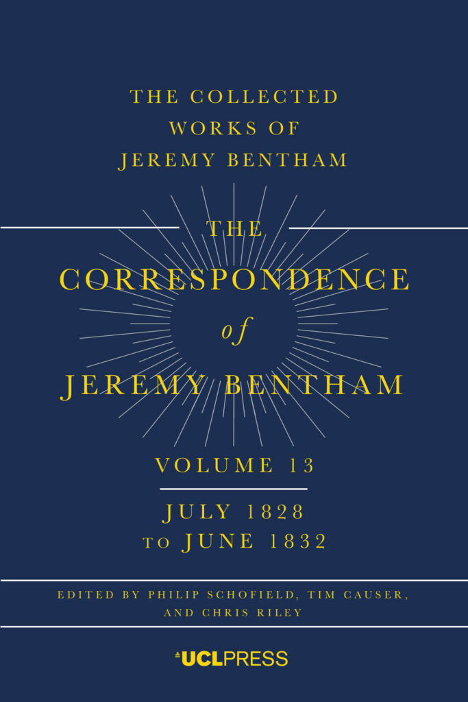 Cover of The Correspondence of Jeremy Bentham, Volume 13