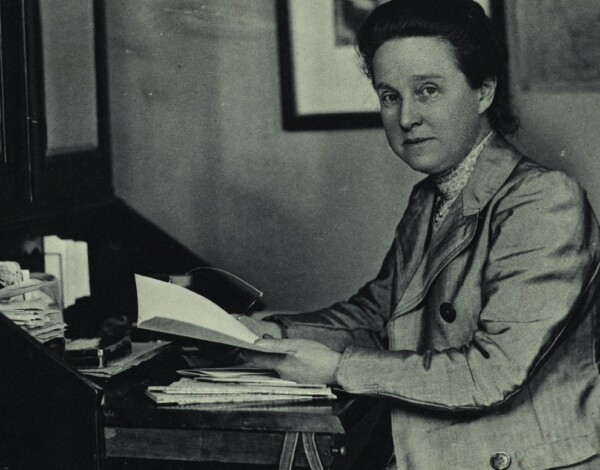 A black and whote picture of Millicent Garrett Fawcett, as show on the cover of Millicent Garrett Fawcett: Selected writings