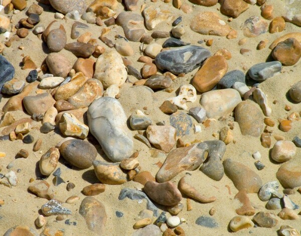Stones and Sand on Brighton Beach