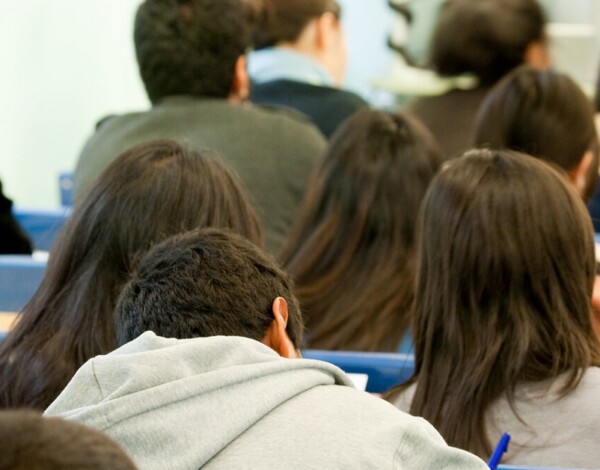 Students in a class room.