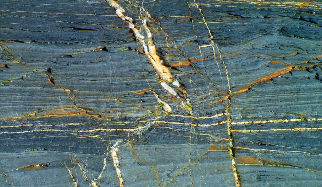 Abstract image of lines on a rock