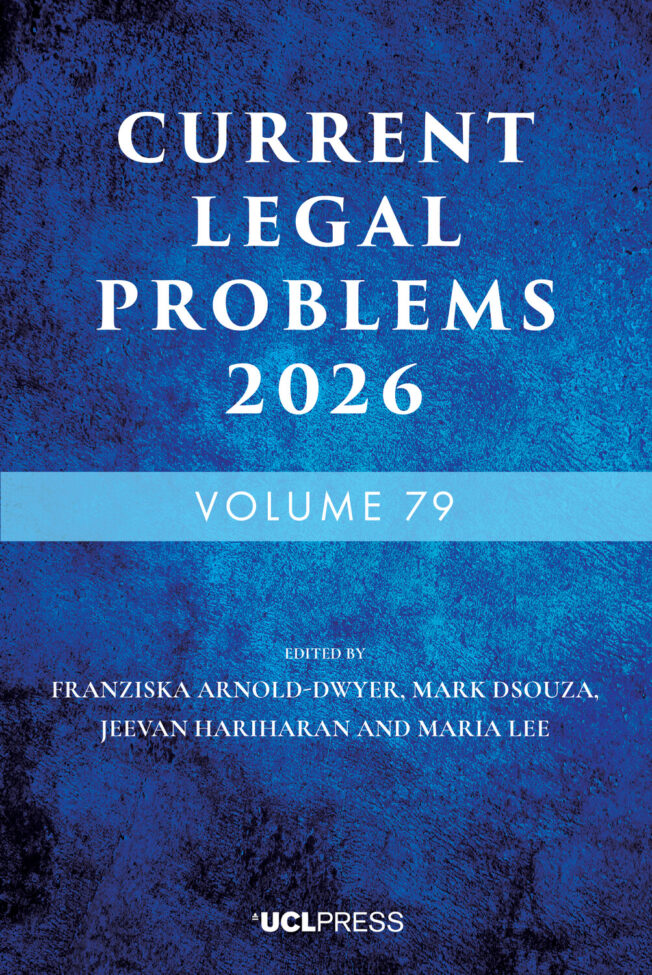 Book cover for Current Legal Problems 2026