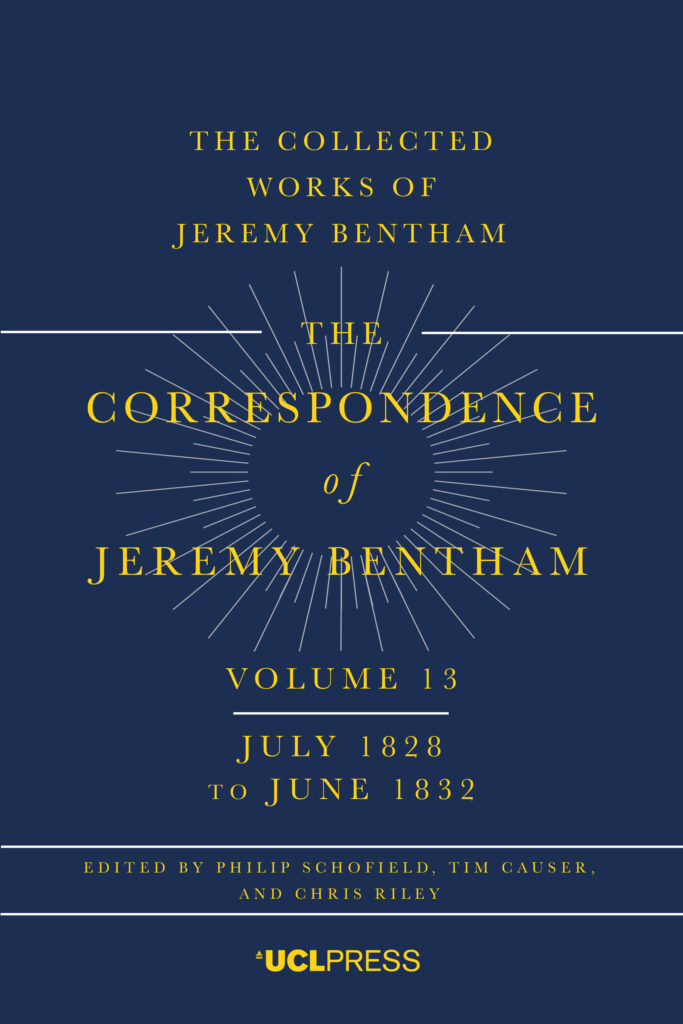 The Correspondence of Jeremy Bentham, Volume 13