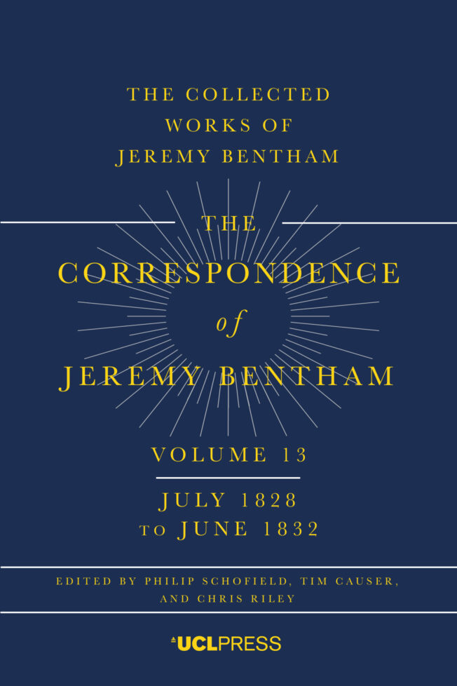 Book cover for The Correspondence of Jeremy Bentham, Volume 13