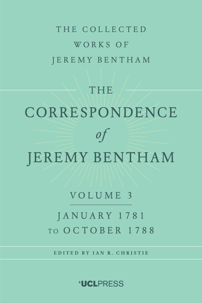 The Correspondence of Jeremy Bentham, Volume 3