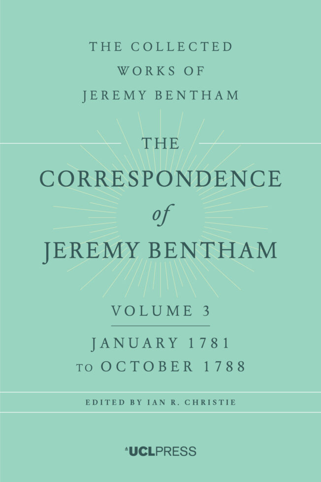 Book cover for The Correspondence of Jeremy Bentham, Volume 3